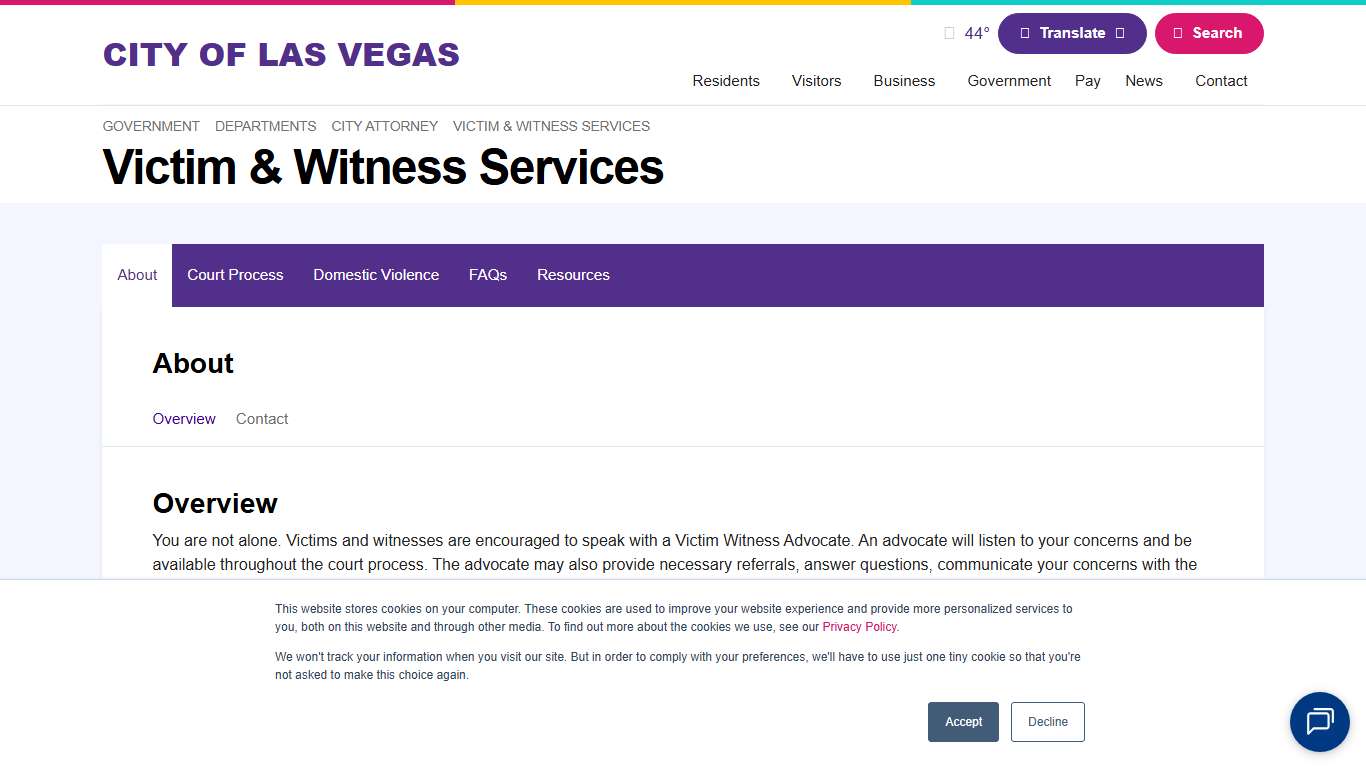 Victim & Witness Services